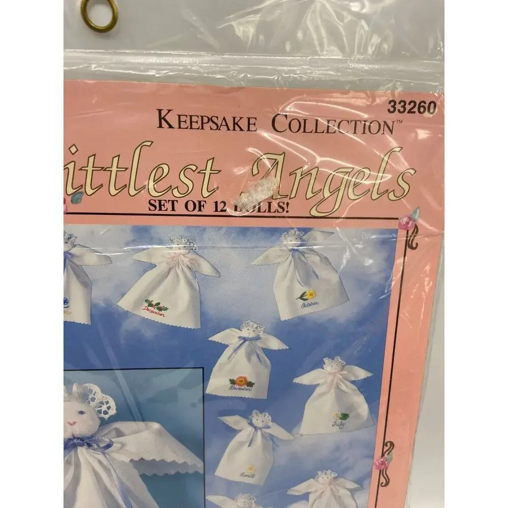 New Bucilla Flowers of the Month 1992 Gallery Stitches 12‎ Littlest Angels 33260